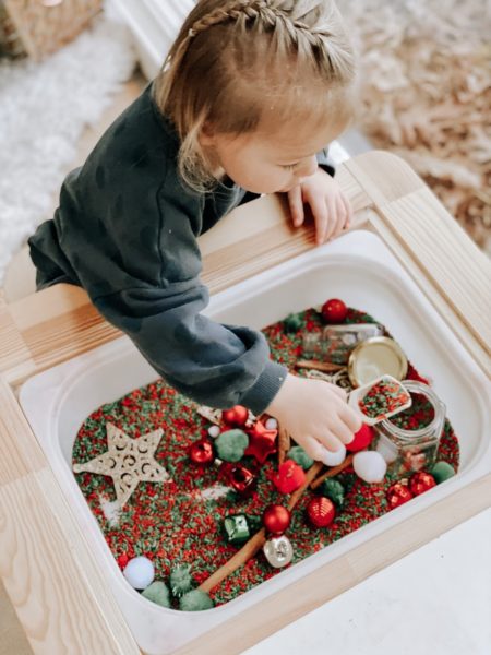 Christmas Rice Sensory Bin